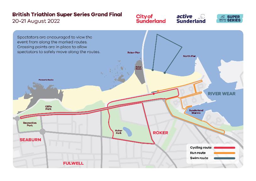 Best places to watch British Triathlon Super Series Grand Final Sunderland